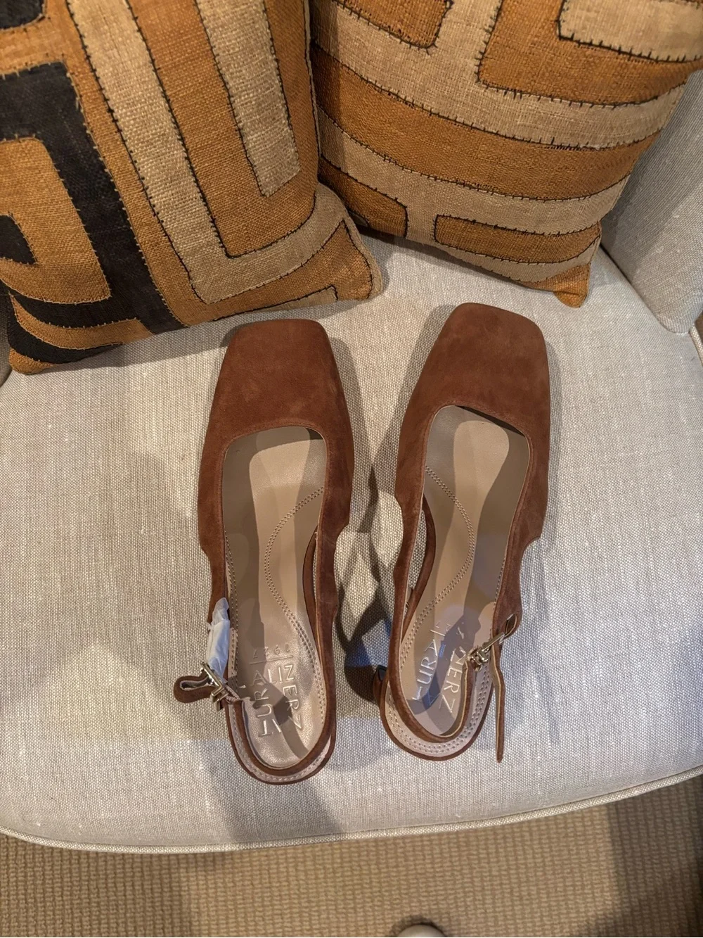 Naturalizer “Carmen” Suede Slingback Pumps